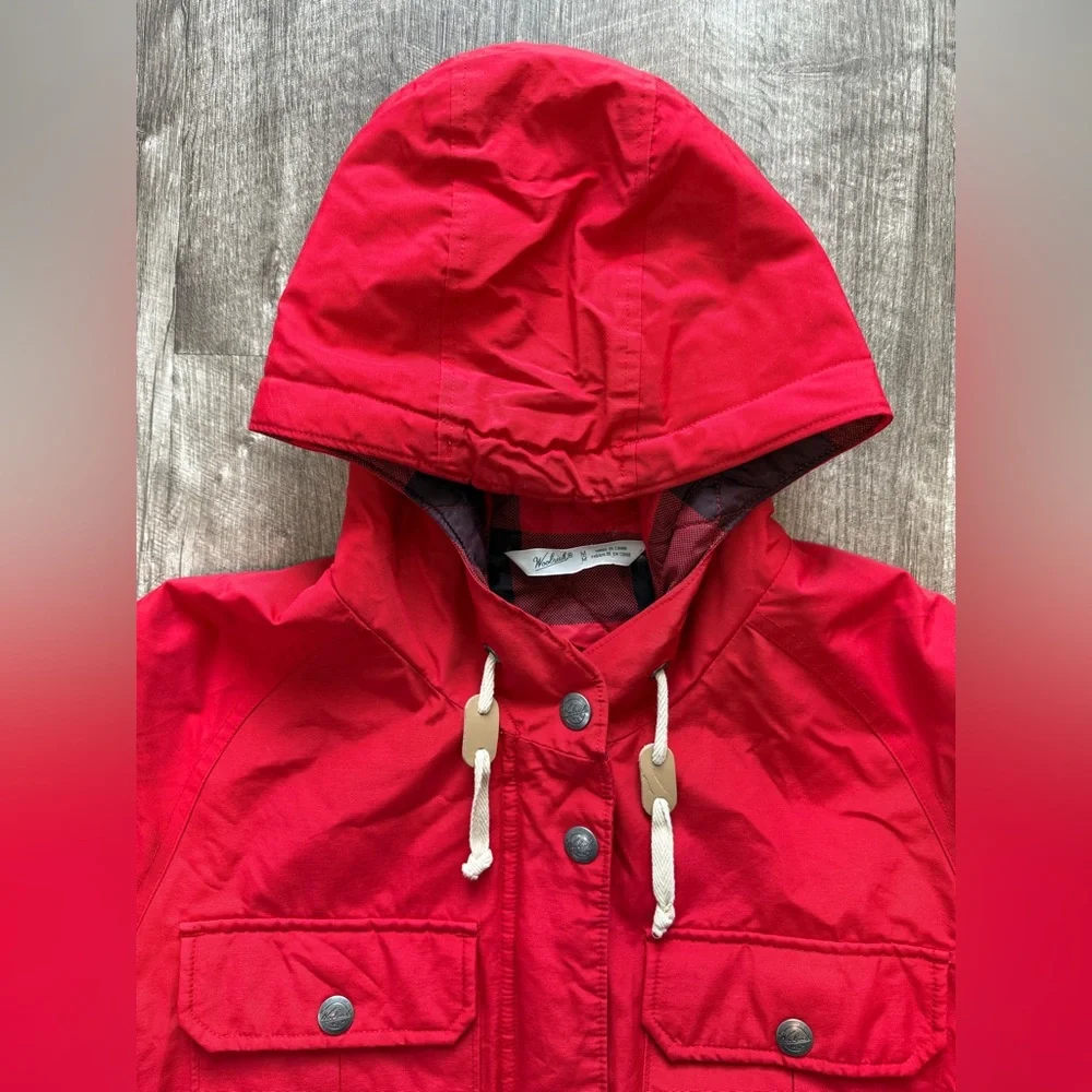 Woolrich Womens Advisory Mountain Parka 15194 Red Wool Insulated Waterproof Sz M - Picture 3 of 12
